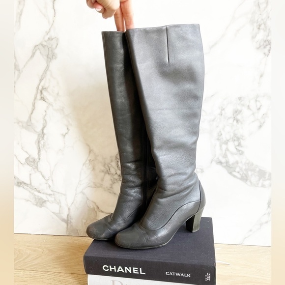 Camper Knee High Leather Boots with heel - Picture 9 of 16